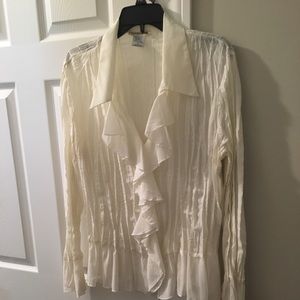 NWOTS IVORY LONG sleeve blouse!